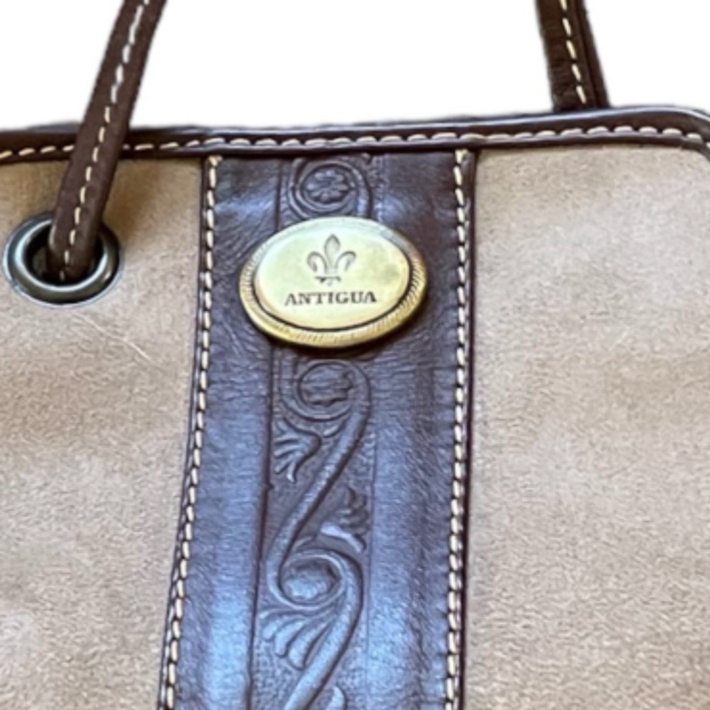 Antigua Brown and Tan Crossbody Bag - Picture 15 of 15